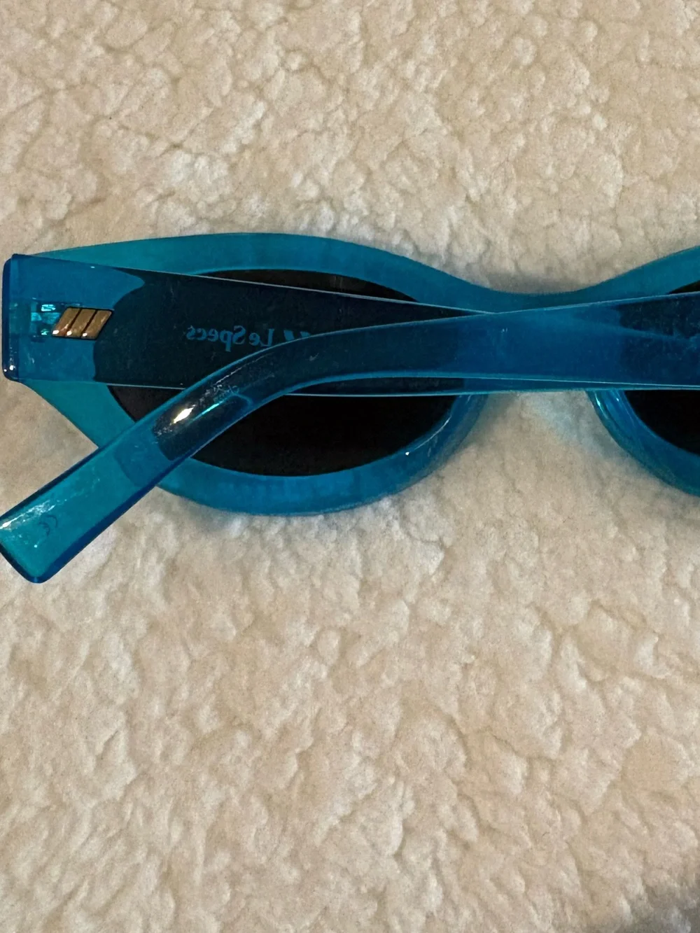 Authentic Le Specs Women's Lucite Blue Sunglasses